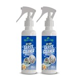 Quiclean Glass Cleaner Spray 200 ML | Natural Glass Cleaner for Mirror, Shower Glass, Mobile, Laptop, TV | Screen CLeaner, Gadget Cleaner | Eco-Friendly | Skin Friendly Formula Pack Of 2