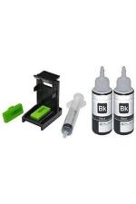 DarkTone Black Refill Ink Bottle Cartridge with Suction Tool for HP Printer (Pack of 1)