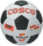 COSCO Premier Football - Size: 5 (Pack of 1, White, Black)