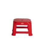 Chairman Plastic Bathroom Stool|Durable Plastic Stool for Kitchen|Stool for Kids|Patla for Toilet|Red Colour Stool