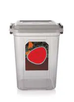 WIAA Storage Container For Rise Grain Cereals Flour Atta & Foods Bulk Storage Drum (22 Liter, Grey)