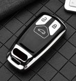 Incognito Chrome Finish TPU Key Covers for Audi Cars (Silver)