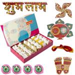 Feastive Celebrations Kaju Exotica With Diwali N Bhai Dooj Greetings Combo Hamper Complimentary Surprise Gift