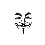 SIMPLY INKED Anonymous mask Temporary Tattoo, Designer Tattoo for all (Anonymous mask tattoo)