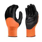 Robustt Nylon Nitrile Half Coated (Back Also) Industrial Safety Hand Gloves (Pack of 20) Anti-Cut | Cut Resistant | Heat Resistant | Industrial Use | for Finger and Hand Protection.