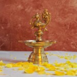 pujaNpujari Spiritual Grace with the Brass Annam (Swan) Diya Oil Lamp Decorative Showpiece