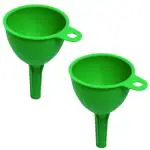 MAPPERZ Silicon Rubber Funnel for Kitchen/ Oil/ Sauce/ Water/ Juice/ Small Food Grains - Green (2)