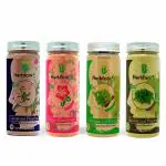 HerbtoniQ Hair Treatment Pack, Jatamansi, Hibiscus , Bhringraj , Brahmi (Pack of 4, 600g)
