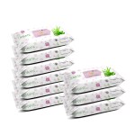 Innate Whites Gentle Baby Wipes with alovera no adeed fragrance(unscented)-80 Pulls Pack of 9
