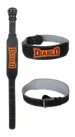 DIABLO Orange Leather 4 inch Weight Lifting Belt
