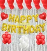 FANEX Solid Romantic Birthday Decoration Combo (Pack of 55)