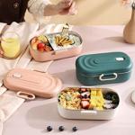 MT HUB Stainless Steel Lunch Box with Spoon Fork & Chopsticks
