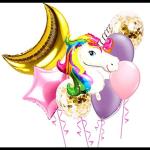 Sv Traders Big Size Magical Multi Unicorn Balloon Bouquet 15 Pieces/Birthday