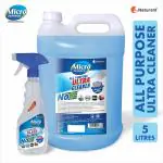 Micro Defence All Purpose Glass Cleaner & 500ml Spray| Clean Mirror, TV, Stove| Make 333L from 5L