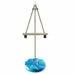 REZNOR Disc Swing for Kids, Swing Set Accessories, 7FT Height Adjustable Gym Monkey Bars, Tree Swing for Backyard, Blue