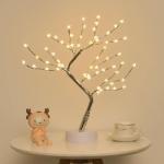 ZILLOQUIL 60 LED Stars Lights, Tree Lamp, DIY Artificial Bonsai Tree Lights, USB/Battery-Powered Touch Switch, Indoor Decor for Bedroom,Tabletop,Christmas Party,Night Light (Warm White)