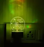 DIONA Multicolor Good Night 3D Color Changing Moon LED Night Lamp 9 cm