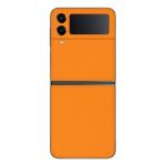 GADGETSWRAP Premium Material Skin Vinyl Decal Sticker Compatible With Samsung Galaxy Z Flip 4- Night Glow Orange