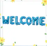 BLODLE Blue Welcome Foil Balloon, Welcome Home, Welcome Baby Party Theme- (Pack of 7 Letter)