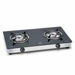 Glen 1020 GT Black LPG Glass Gas Stove With 2 Alloy Burner