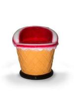 INDU Home Decor Red Ice Cream Cone Shape FRP Chair