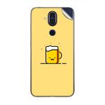 GADGETSWRAP Printed Vinyl Skin Sticker for Nokia 8.1 - Minimal Emoji Cup Of Tea