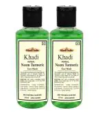 Khadi Herbal Neem Turmeric Face wash For Radiance And Glow 210ml (Pack Of-2)