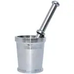 Plantex Heavy Stainless Steel Mortar and Pestle Set, Spice Mixer for Kitchen - Khalbatta for Kitchen - Size 3 (Dia: 8, H: 8 cm)