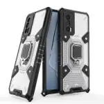 Empire Accessories Iqoo 7 5G Transparent Polycarbonate Back Cover Phone Cases With A Stand Ring Holder