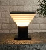 Mistico Gate Light for Home Gate Modern Design Pillar Main Door Lights Outdoor Aluminum Body with PVC Plastic (White, 1Pc)