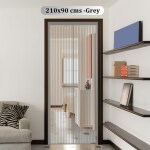 EVAFLY Magnetic Screen Polyester Mesh with Full Frame Hook & Loop (210 cm X 90 cm, Grey)