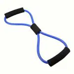 Shopeleven Soft Expander Latex Figure 8 Shape Yoga Fitness Workout Toning Resistance Tube Exercise Band for Women (Multicolor)