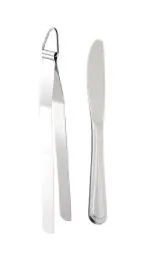 Urban Buy Stainless Steel Roti Chimta Tong With Stainless Steel Cheese Butter Knife and Multicolour, Pack of 2