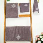 Rangoli 500 GSM Organic Royal Bamboo Towel Set of 4 | 100% Bamboo | Ultra Soft, Super Absorbent & Eco-Friendly Towels (Ash Brown)