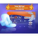 JINE2LIFE Ultra Regular Soft XL Sanitary Napkin Pads with Dry Top Layer for Women,Anti bacterial Sanitary Pads With Gel Technology(60 Pads, 280mm Each)
