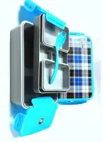 SKI Executive Meal plastic Lunch Box with 2 Inner Containers