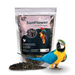 Luvfurpaws Bird Food Striped Sunflower Seeds for Lovebirds Cockatiels Sun Conure African Grey Parrot Macaws 900 Grams