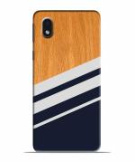 BHAI COVER Samsung Galaxy A01 Core Blue and White Polycarbonate Wooden Stylish Designer 3D Printed Mobile Phone Back Cover