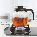 Borosil - Carafe Flame Proof Glass Kettle With Stainer, 1L