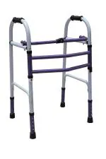 KDS SURGICAL HEIGHT ADJUSTABLE FOLDABLE PATIENTS AND ADULTS WALKING WALKER - PURPLE AND WHITE