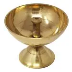 Mkd2 Rise Brass Akhand Diya for Puja I Oil Lamp Pooja Room I Jyoti I Deepak I Diya for Temple, Home & Office Décor Set of 1 pc