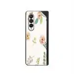 GADGETSWRAP Printed Vinyl Skin Sticker for Samsung Galaxy Z Fold 3 - pastel floral background