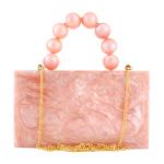 Clarabae Acrylic Big Marble Clutch Purse For Women Sling Handbags For Evening Formal Handbag Party Bridal Wedding Clutch Purse for Women & Girls (Pink)