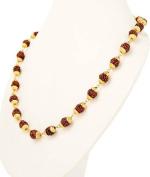 Shivoham Brass Rudraksha Mala 54 Beads Necklace