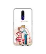 Casotec Boy Kissing Girl Design Printed Silicon Soft TPU Back Case Cover for Oppo F11