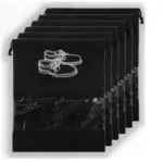 QinPin Shoe Cover Travel Shoe Bag Shoe Pouch for Travelling Pack of 6 Pc Black Shoe Cover for Travel