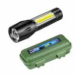 NSCC Unique Pocket Size Mini Aluminum LED Flashlight Small Portable Lamp Pocket Torch for Camping, Fishing