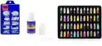 Lenon Artificial Empress Curve Fake 100 Nails with 2 glue & Nail Glitter 48 pc (3 Items in the set)