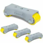 Caneuf Heavy Single Wheel Bed Drawer Flat Roller Fixed Castor Wheel with Bearing for drawer sofa,bed,table,furniture Set of 4 Load 450kg (35mm Hammer Wheel)