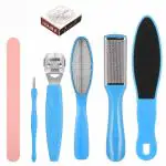 PHIZLLER 8 in 1 Pedicure Tool Kit for Feet Foot Scrubber for Dead Skin, Callus Remover, Foot Scraper, Foot File, Pitchfork, Filer for Nail Repair tool - (Set of 1).